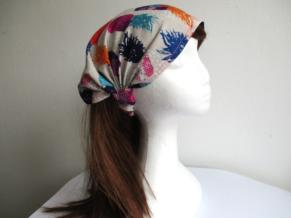 summer headband/ reversible wide hair wrap with elastic, sewing pattern pdf + photo tutorial, for woman and girl, (7 sizes)