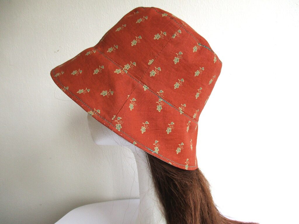 summer cotton bucket hat/ reversible sun head cover/ wide brim beach head wear, sewing pattern PDF + photo tutorial, for adult and child, (7 sizes) 