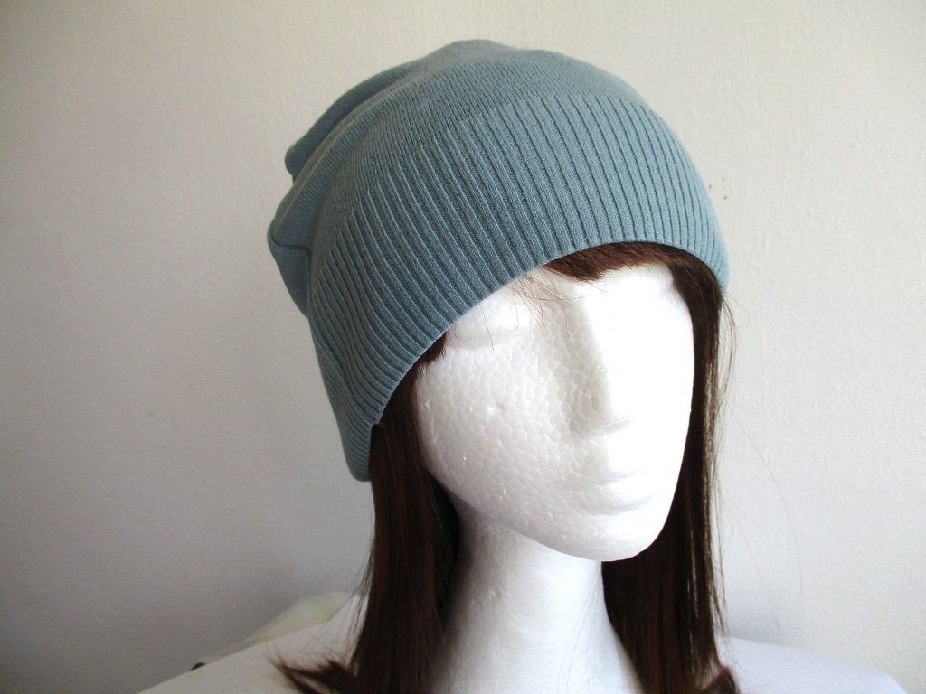 single layer summer-fall slouchy jersey beanie with the ribbed knit bottom edge, pdf sewing pattern and photo tutorial, adult to baby, (8 sizes)