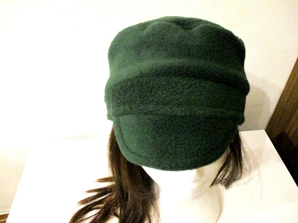 cadet-style hat/ visor fleece beanie/ lined winter chemo cap, sewing pattern pdf + photo tutorial, for woman and girl, (6 sizes)