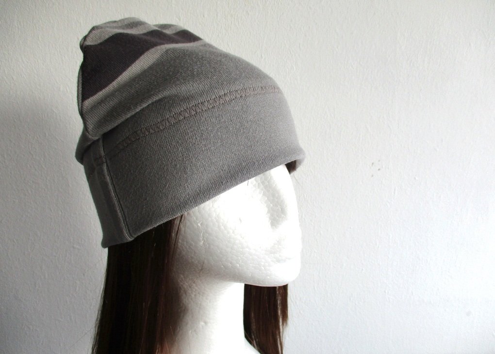 single layer summer jersey beanie / soft bad hair day hat / easy chemo cap, pdf sewing pattern and photo tutorial, adult to baby, (8 sizes)