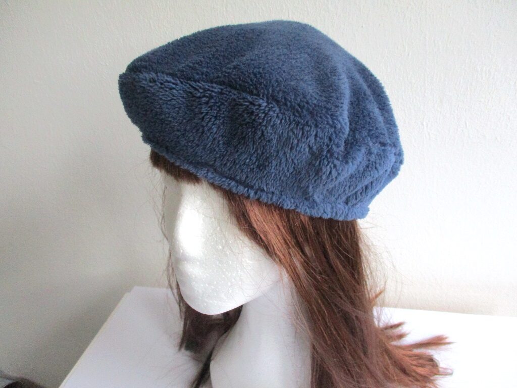 French-style beret/ minky fleece hat/ lined winter cap, sewing pattern pdf + photo tutorial, for woman and girl, (6 sizes)