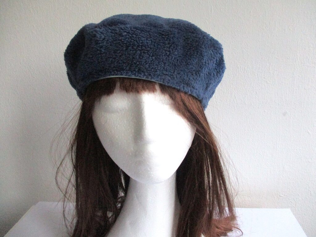 French-style beret/ minky fleece hat/ lined winter cap, sewing pattern pdf + photo tutorial, for woman and girl, (6 sizes)