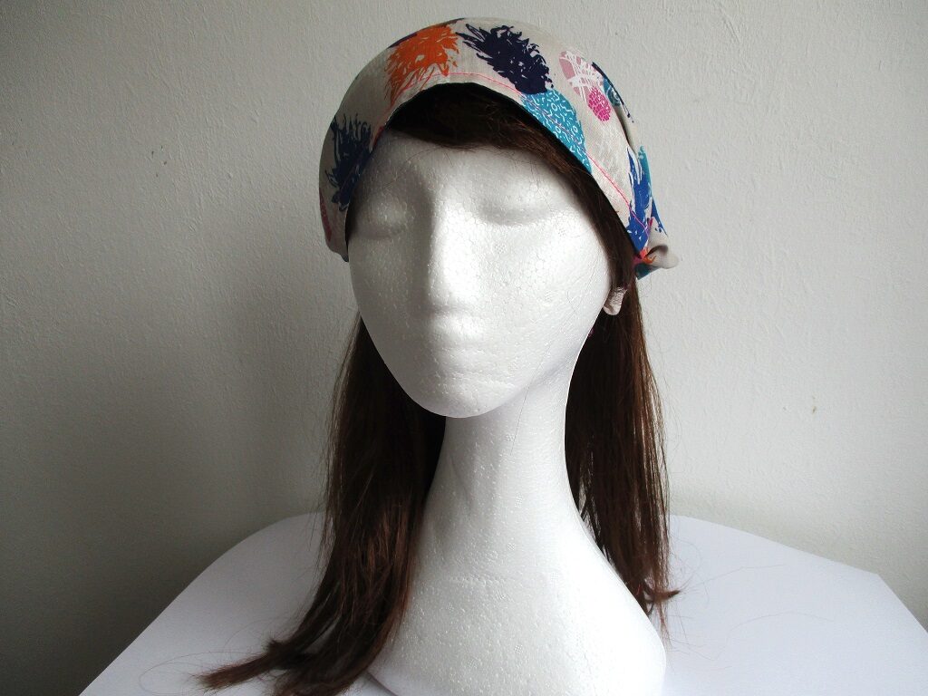 summer headband/ reversible wide hair wrap with elastic, sewing pattern pdf + photo tutorial, for woman and girl, (7 sizes)