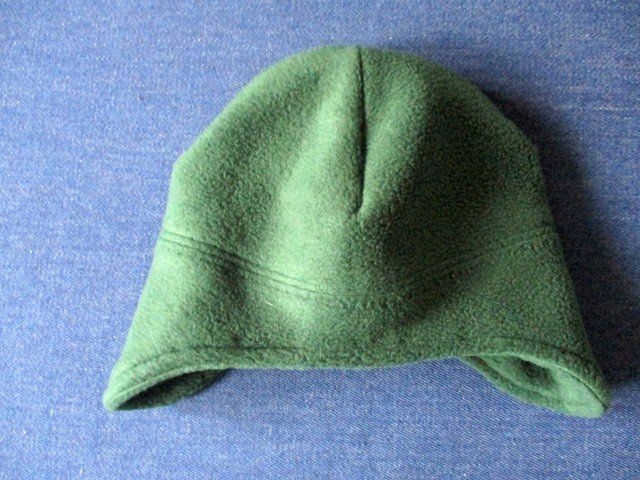 fleece earflap beanie with jersey fabric lining in green, pdf sewing pattern + photo tutorial, adult to baby (10 sizes)