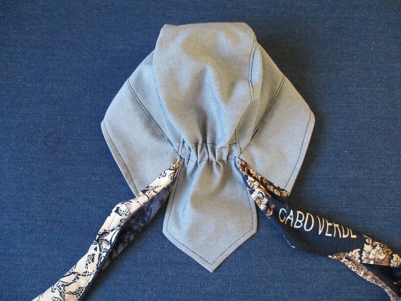 lined chemo headscarf hat with visor, elastic, and straps sewing pattern PDF (8 sizes) + photo tutorial, for woman and girl