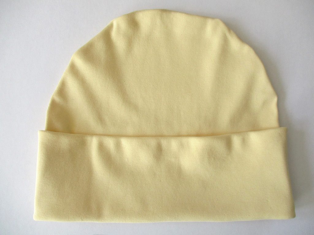 single layer roll up cuff cotton jersey beanie / summer skull cap / soft chemo hat, pdf sewing pattern and photo tutorial, adult to baby, (8 sizes)