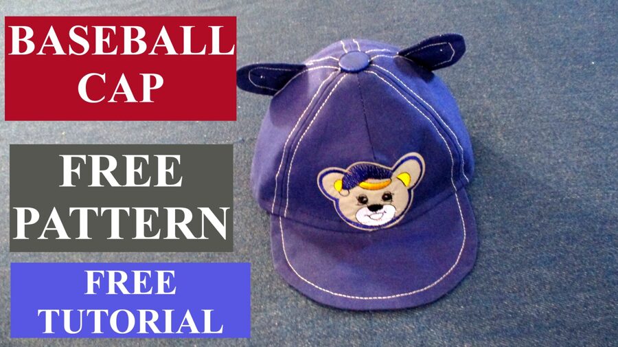 baseball cap for baby/ free sewing pattern PDF/ free photo tutorial
